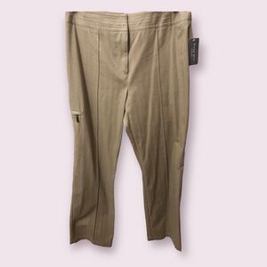 NEW Kate Hill Casual Urban Jungle Womens Cotton Mid Rise Khaki Pants Size 10
